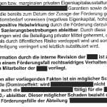 Tätigkeitsbericht mit schwer belastendem Material