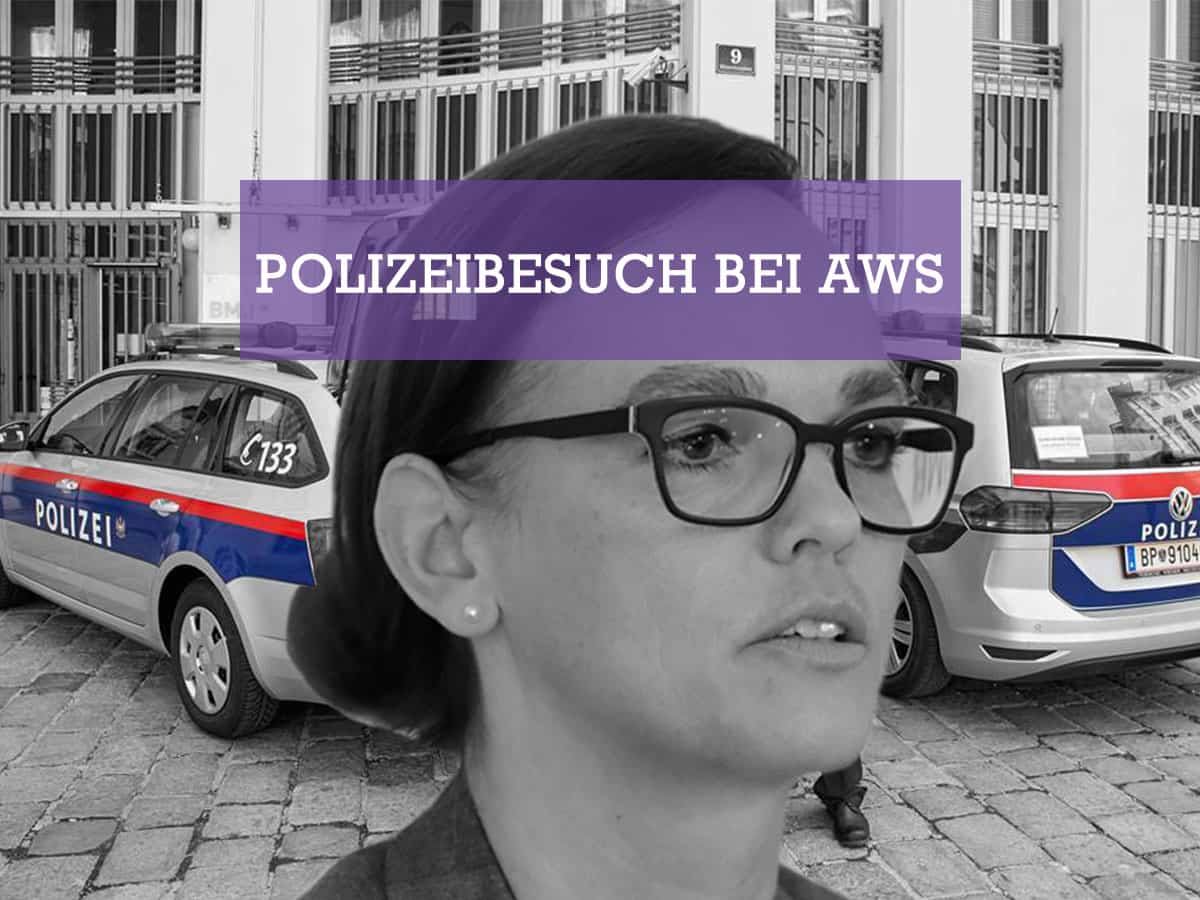 Hammerschmid - Polizeibesuch bei Förderbank AWS - Foto LPD Wien BKA - Bundespressedienst - Regina Aigner