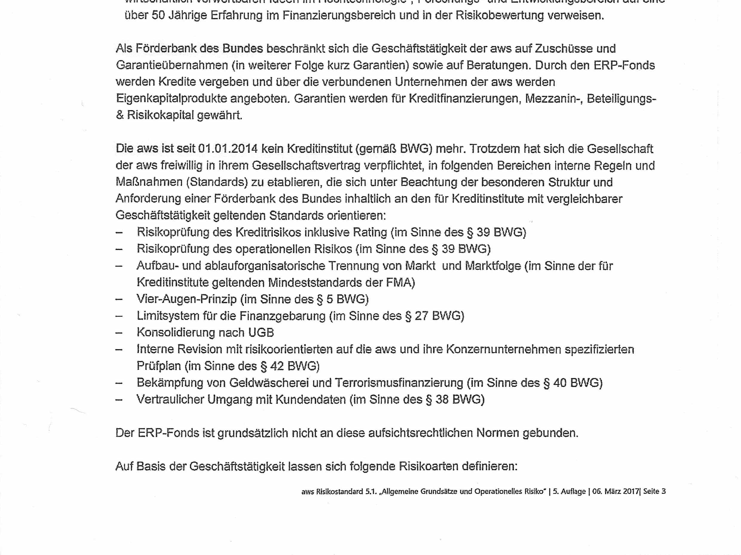 aws ist seit 01.01.2014 kein Kreditinstitut