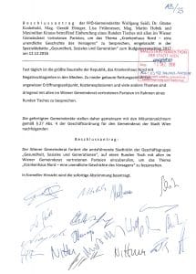 Beschlussantrag der ÖVP Wien 2015