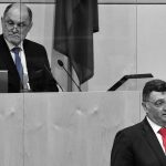 Jörg Leichtfried und Wolfgang Sobotka - Parlament Zinner
