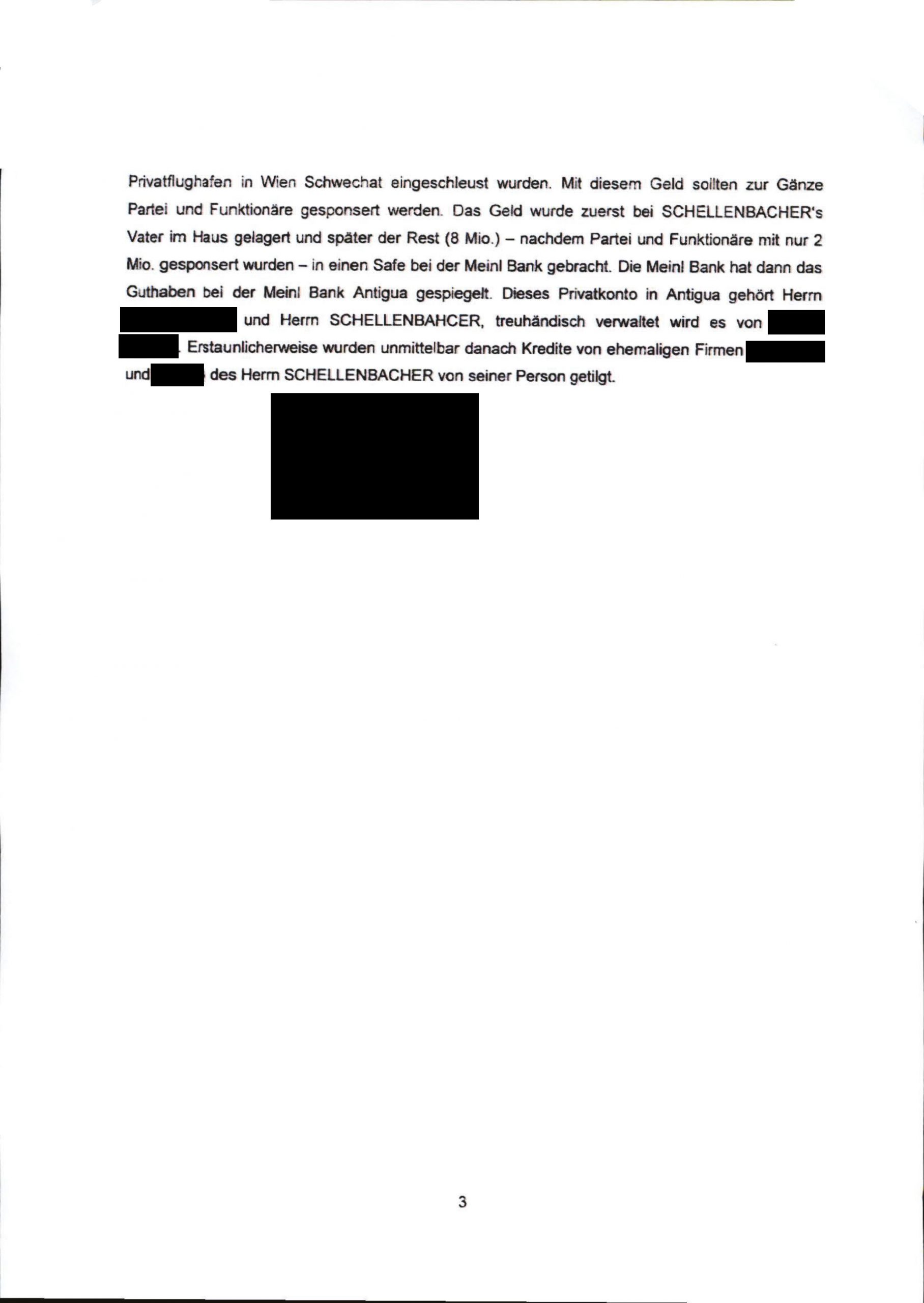 Niederschrift Steuerfahndung 3 - Faksimile