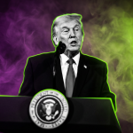 Donald Trump am Rednerpult - White House - Runway FoB AI