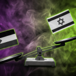 Sujetbild Fahne Palästina und Israel - Gemini FoB AI