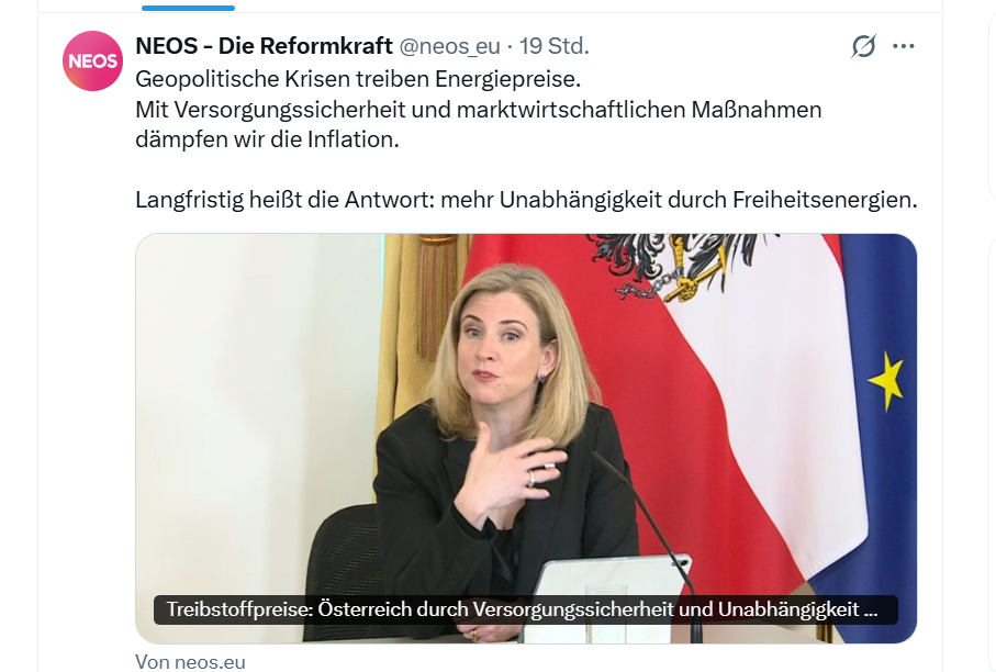 Das aktuelle Posting der NEOS