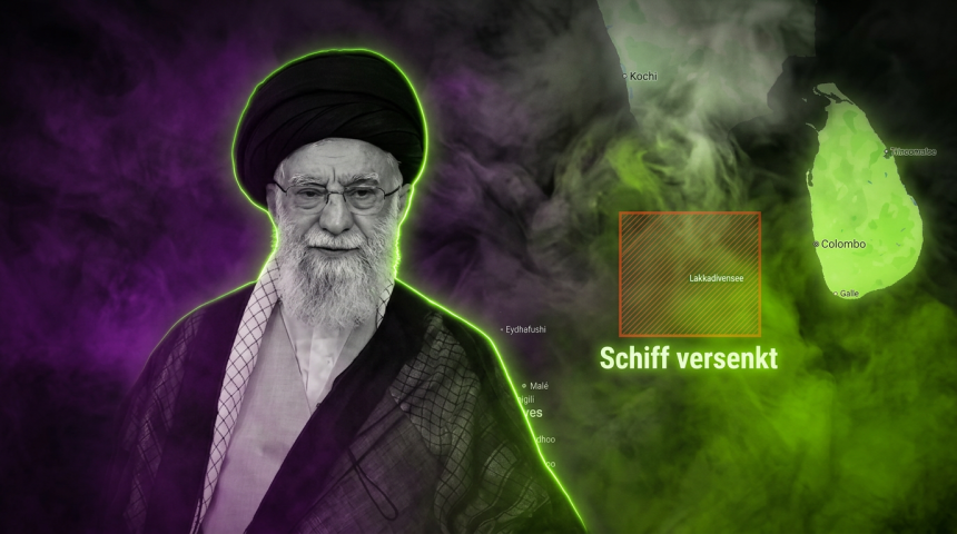 Sujetbild iranisches Schiff Dena - Runway FoB AI