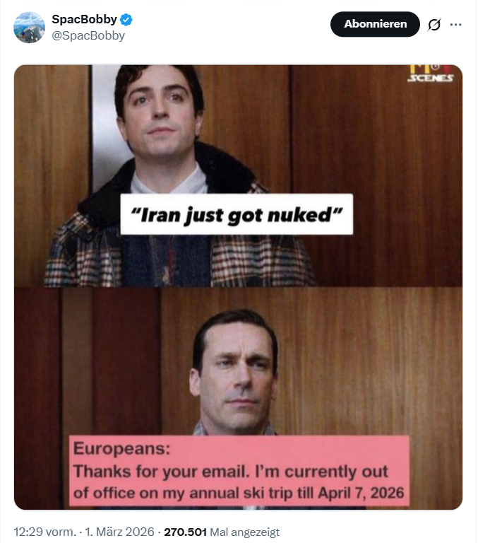 Kritik an der EU auf X