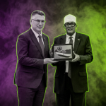 Außenminister Israels Gideon Sa'ar und Präsident Somalilands Abdirahman Mohamed Abdullahi - Somaliland -Runway FoB AI