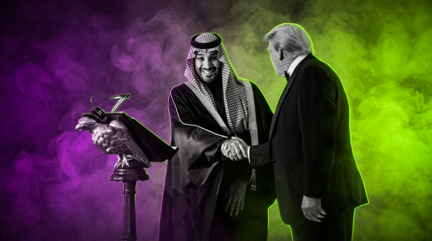 Mohammed bin Salman und Donald Trump - White House - Runway FoB AI