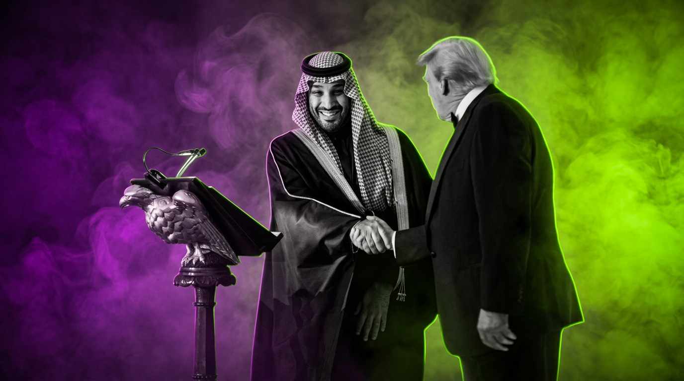 Mohammed bin Salman und Donald Trump - White House - Runway FoB AI