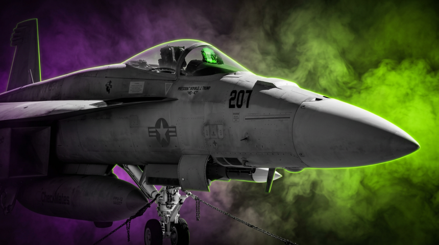 Sujetbild Kampfjet - Super Hornet - White House - Runway FoB AI