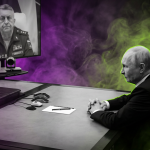 Wladimir Putin mit einem General - Kreml - Runway FoB AI